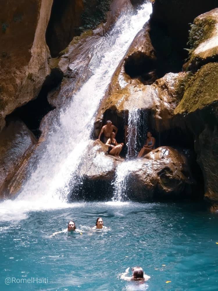 Bassin Bleu waterfall near Jacmel, Haiti